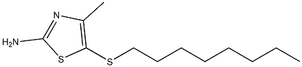 4-methyl-5-(octylsulfanyl)-1,3-thiazol-2-amine Struktur