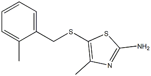 4-methyl-5-[(2-methylbenzyl)thio]-1,3-thiazol-2-amine Struktur