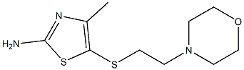 4-methyl-5-{[2-(morpholin-4-yl)ethyl]sulfanyl}-1,3-thiazol-2-amine Struktur