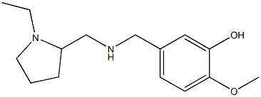 5-({[(1-ethylpyrrolidin-2-yl)methyl]amino}methyl)-2-methoxyphenol Struktur