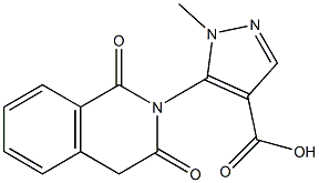 5-(1,3-dioxo-1,2,3,4-tetrahydroisoquinolin-2-yl)-1-methyl-1H-pyrazole-4-carboxylic acid Struktur