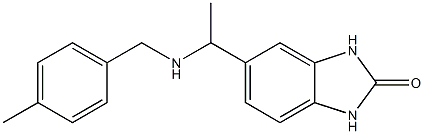 5-(1-{[(4-methylphenyl)methyl]amino}ethyl)-2,3-dihydro-1H-1,3-benzodiazol-2-one Struktur