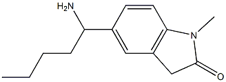 5-(1-aminopentyl)-1-methyl-2,3-dihydro-1H-indol-2-one Struktur