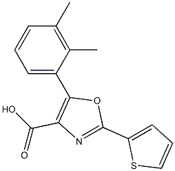 5-(2,3-dimethylphenyl)-2-(thiophen-2-yl)-1,3-oxazole-4-carboxylic acid Struktur