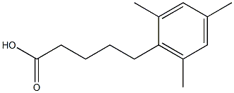 5-(2,4,6-trimethylphenyl)pentanoic acid Struktur