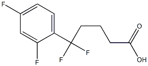 5-(2,4-difluorophenyl)-5,5-difluoropentanoic acid Struktur