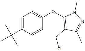 5-(4-tert-butylphenoxy)-4-(chloromethyl)-1,3-dimethyl-1H-pyrazole Struktur