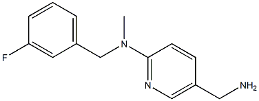 5-(aminomethyl)-N-[(3-fluorophenyl)methyl]-N-methylpyridin-2-amine Struktur