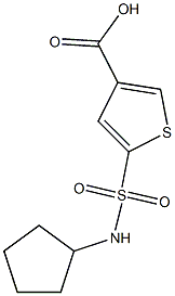 5-(cyclopentylsulfamoyl)thiophene-3-carboxylic acid Struktur