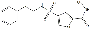 5-(hydrazinocarbonyl)-N-(2-phenylethyl)-1H-pyrrole-3-sulfonamide Struktur