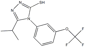 5-(propan-2-yl)-4-[3-(trifluoromethoxy)phenyl]-4H-1,2,4-triazole-3-thiol Struktur