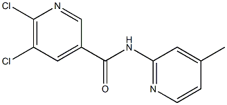 5,6-dichloro-N-(4-methylpyridin-2-yl)pyridine-3-carboxamide Struktur