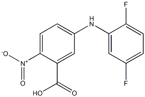 5-[(2,5-difluorophenyl)amino]-2-nitrobenzoic acid Struktur