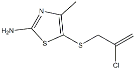 5-[(2-chloroprop-2-enyl)thio]-4-methyl-1,3-thiazol-2-amine Struktur