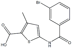 5-[(3-bromobenzoyl)amino]-3-methylthiophene-2-carboxylic acid Struktur