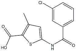 5-[(3-chlorobenzoyl)amino]-3-methylthiophene-2-carboxylic acid Struktur