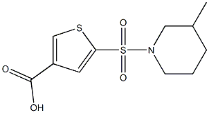 5-[(3-methylpiperidine-1-)sulfonyl]thiophene-3-carboxylic acid Struktur