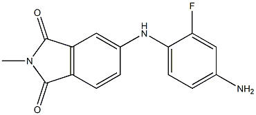 5-[(4-amino-2-fluorophenyl)amino]-2-methyl-2,3-dihydro-1H-isoindole-1,3-dione Struktur