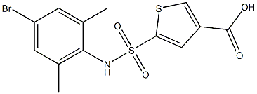 5-[(4-bromo-2,6-dimethylphenyl)sulfamoyl]thiophene-3-carboxylic acid Struktur