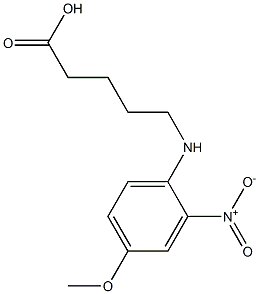 5-[(4-methoxy-2-nitrophenyl)amino]pentanoic acid Struktur