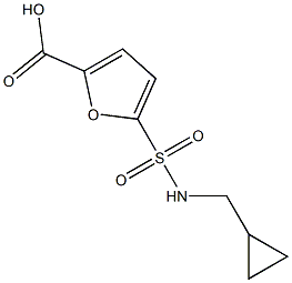 5-[(cyclopropylmethyl)sulfamoyl]furan-2-carboxylic acid Struktur