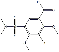 5-[(dimethylamino)sulfonyl]-2,3,4-trimethoxybenzoic acid Struktur