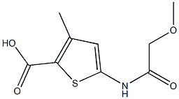 5-[(methoxyacetyl)amino]-3-methylthiophene-2-carboxylic acid Struktur