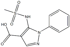 5-[(methylsulfonyl)amino]-1-phenyl-1H-pyrazole-4-carboxylic acid Struktur