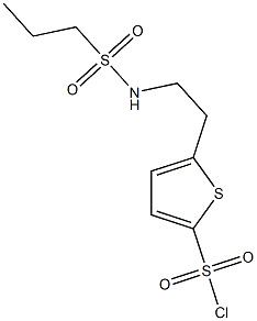 5-[2-(propane-1-sulfonamido)ethyl]thiophene-2-sulfonyl chloride Struktur