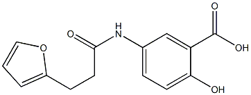 5-[3-(furan-2-yl)propanamido]-2-hydroxybenzoic acid Struktur