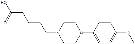 5-[4-(4-methoxyphenyl)piperazin-1-yl]pentanoic acid Struktur