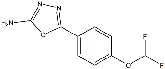 5-[4-(difluoromethoxy)phenyl]-1,3,4-oxadiazol-2-amine Struktur