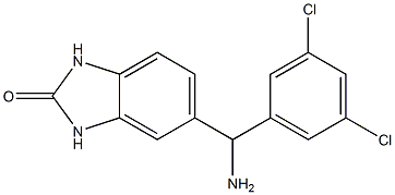 5-[amino(3,5-dichlorophenyl)methyl]-2,3-dihydro-1H-1,3-benzodiazol-2-one Struktur