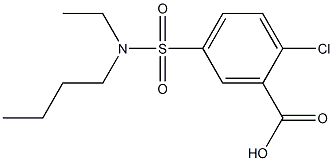 5-[butyl(ethyl)sulfamoyl]-2-chlorobenzoic acid Struktur