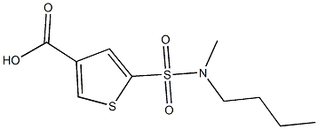 5-[butyl(methyl)sulfamoyl]thiophene-3-carboxylic acid Struktur