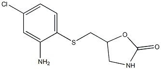 5-{[(2-amino-4-chlorophenyl)sulfanyl]methyl}-1,3-oxazolidin-2-one Struktur