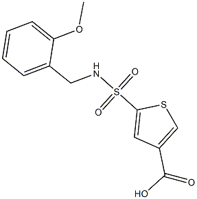 5-{[(2-methoxyphenyl)methyl]sulfamoyl}thiophene-3-carboxylic acid Struktur