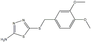 5-{[(3,4-dimethoxyphenyl)methyl]sulfanyl}-1,3,4-thiadiazol-2-amine Struktur