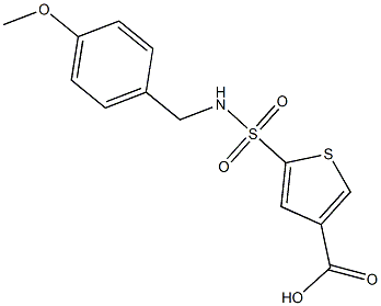 5-{[(4-methoxyphenyl)methyl]sulfamoyl}thiophene-3-carboxylic acid Structure