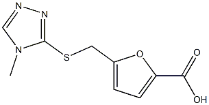 5-{[(4-methyl-4H-1,2,4-triazol-3-yl)sulfanyl]methyl}furan-2-carboxylic acid Struktur