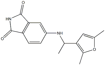 5-{[1-(2,5-dimethylfuran-3-yl)ethyl]amino}-2,3-dihydro-1H-isoindole-1,3-dione Struktur