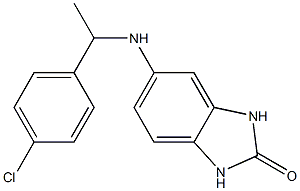 5-{[1-(4-chlorophenyl)ethyl]amino}-2,3-dihydro-1H-1,3-benzodiazol-2-one Struktur