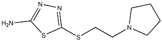 5-{[2-(pyrrolidin-1-yl)ethyl]sulfanyl}-1,3,4-thiadiazol-2-amine Struktur