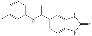 5-{1-[(2,3-dimethylphenyl)amino]ethyl}-2,3-dihydro-1H-1,3-benzodiazol-2-one Struktur