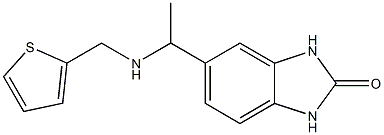 5-{1-[(thiophen-2-ylmethyl)amino]ethyl}-2,3-dihydro-1H-1,3-benzodiazol-2-one Struktur