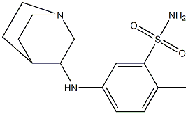 5-{1-azabicyclo[2.2.2]octan-3-ylamino}-2-methylbenzene-1-sulfonamide Struktur