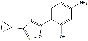 5-amino-2-(3-cyclopropyl-1,2,4-oxadiazol-5-yl)phenol Struktur