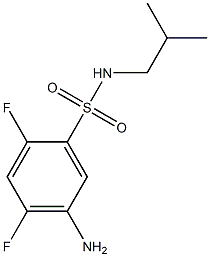 5-amino-2,4-difluoro-N-(2-methylpropyl)benzene-1-sulfonamide Struktur