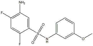 5-amino-2,4-difluoro-N-(3-methoxyphenyl)benzene-1-sulfonamide Struktur