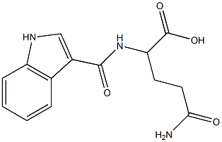 5-amino-2-[(1H-indol-3-ylcarbonyl)amino]-5-oxopentanoic acid Struktur